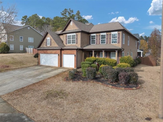 view of front of house featuring a garage