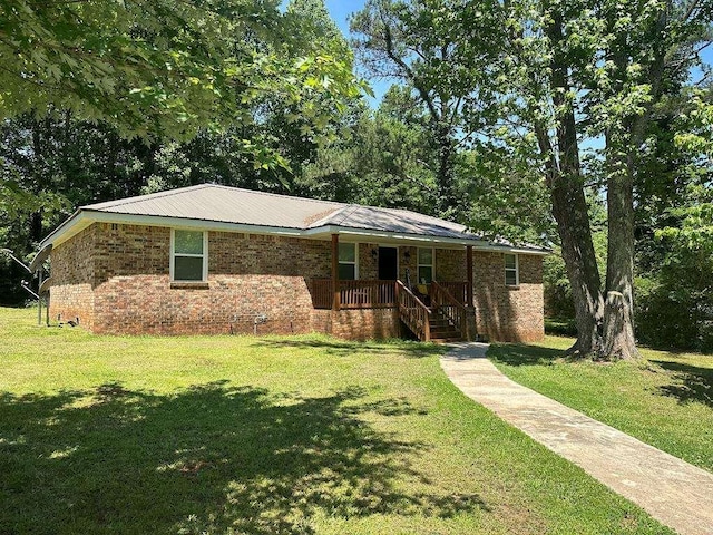 20 Shadow Ln, Carrollton, GA 30117 - single story home featuring a porch, a front lawn, and stairs