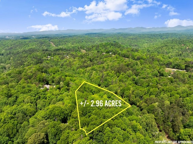 drone / aerial view with a view of trees