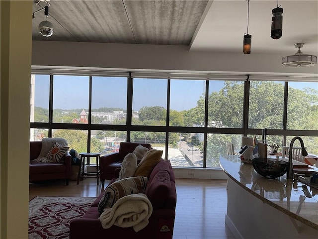 sunroom with plenty of natural light