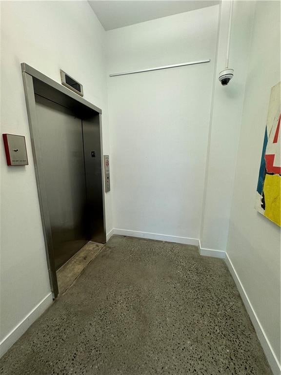 hall featuring elevator