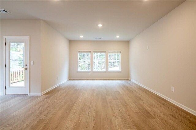 interior space featuring light hardwood / wood-style floors