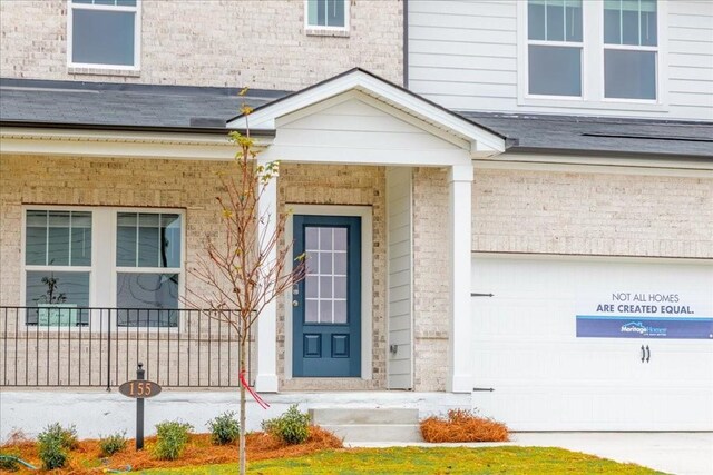 entrance to property with a garage