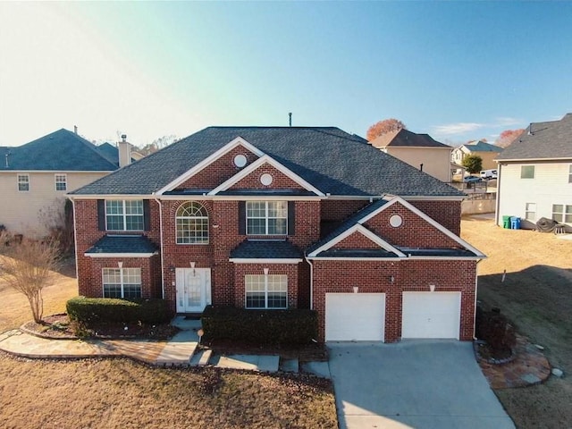 view of property featuring a garage