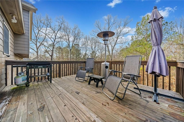 view of wooden terrace