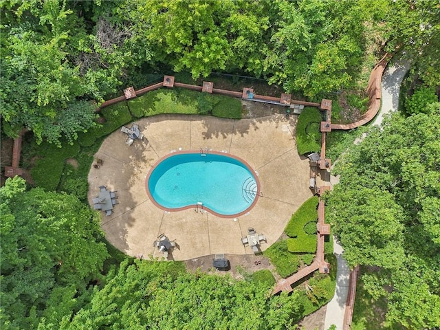 302 Ridley Howard Ct Unit 302, Decatur, GA 30030 - aerial view of property's location featuring a pool