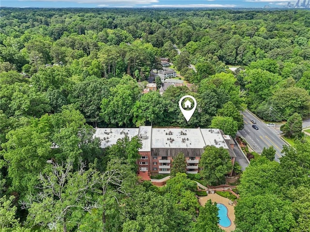302 Ridley Howard Ct Unit 302, Decatur, GA 30030 - drone / aerial view of a heavily wooded area
