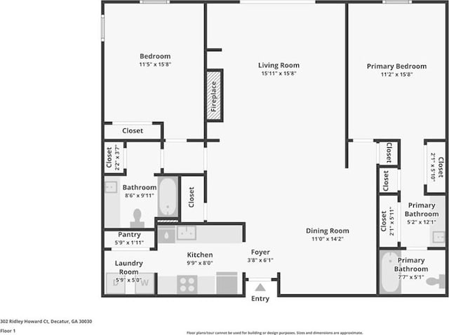 302 Ridley Howard Ct Unit 302, Decatur, GA 30030 - view of property floor plan