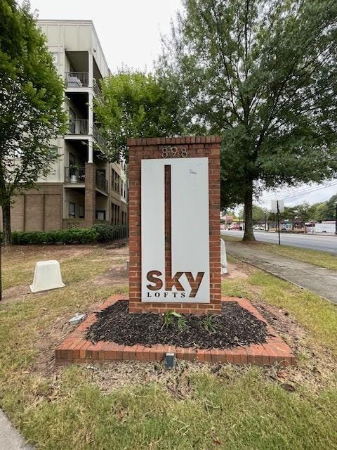 view of community sign