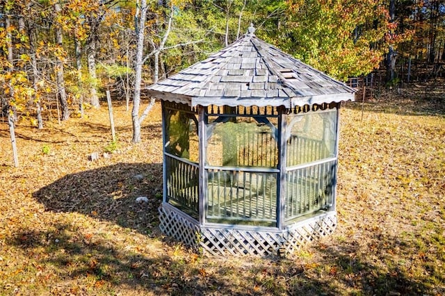 view of community with a gazebo