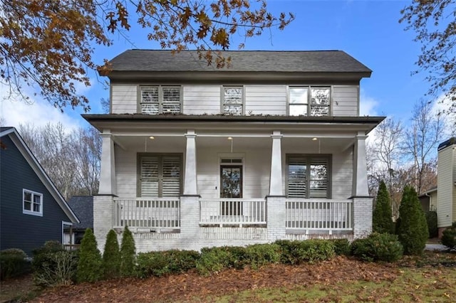 view of front of home featuring a porch