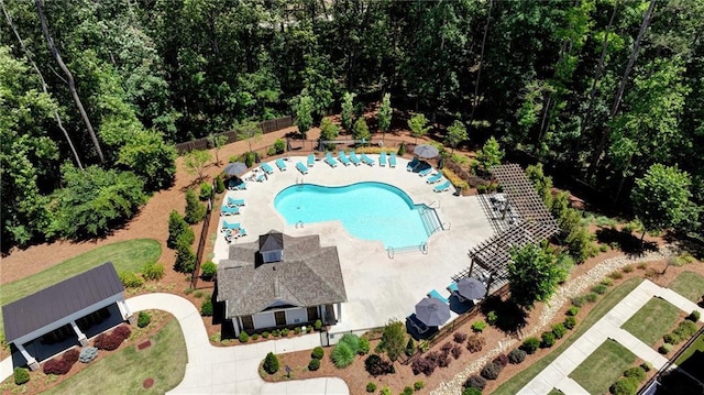 408 Townly Ct, Alpharetta, GA 30009 - drone / aerial view of a pool