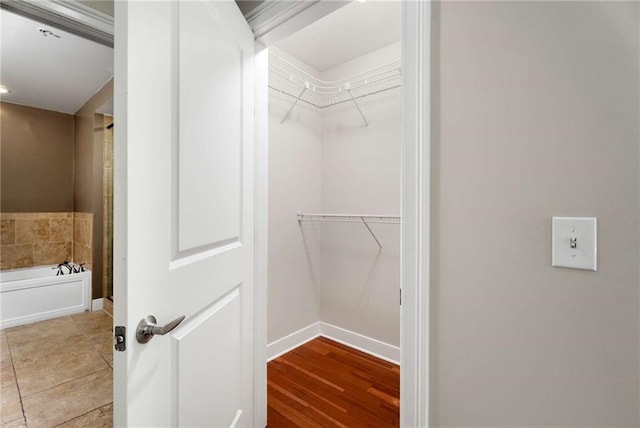 view of walk in closet