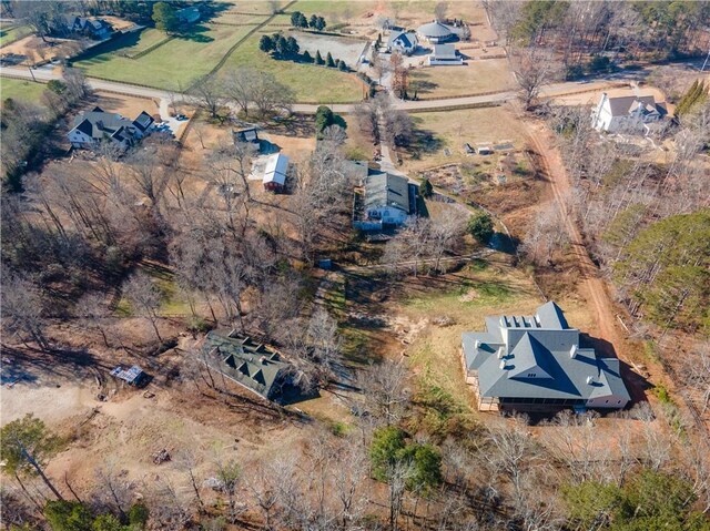 drone / aerial view featuring a rural view