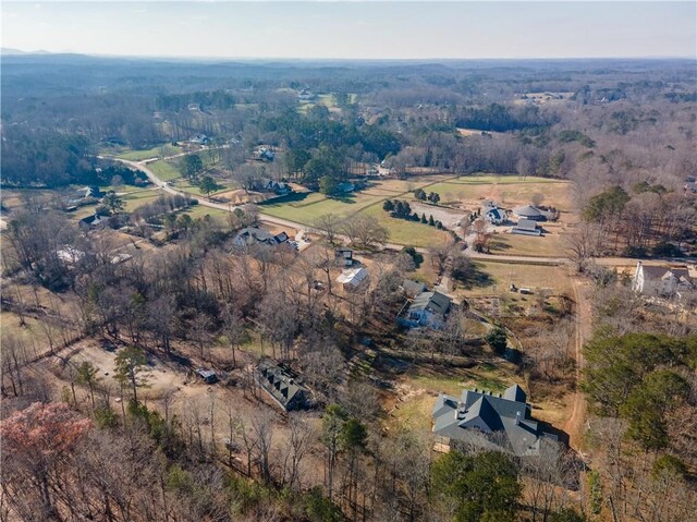 bird's eye view featuring a rural view