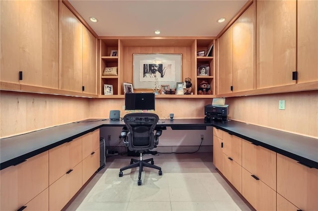 147 15th St NE Unit 16C, Atlanta, GA 30309 - office with built in study area, recessed lighting, and built in features
