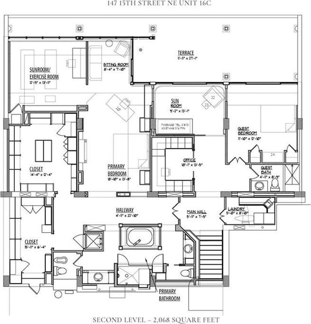 147 15th St NE Unit 16C, Atlanta, GA 30309 - floor plan
