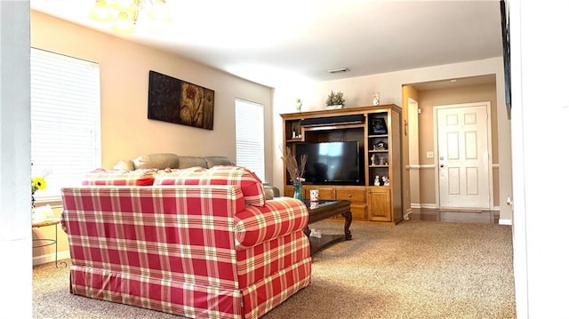 view of carpeted living room