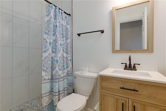 2995 Aspen Ridge Ct, Snellville, GA 30078 - full bathroom featuring toilet, vanity, and tiled shower