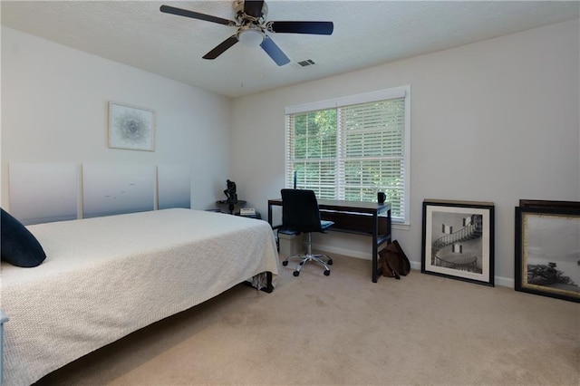 2995 Aspen Ridge Ct, Snellville, GA 30078 - bedroom with baseboards, carpet floors, ceiling fan, and a textured ceiling