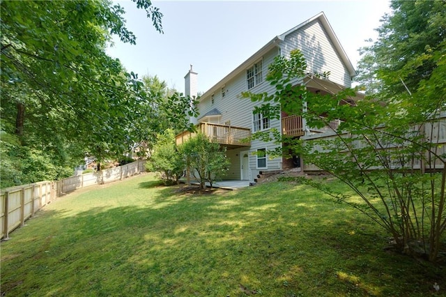 2995 Aspen Ridge Ct, Snellville, GA 30078 - view of yard with a wooden deck and a patio