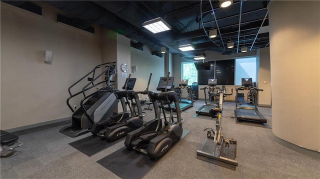 3338 Peachtree Rd NE Unit 1506, Atlanta, GA 30326 - exercise room featuring carpet