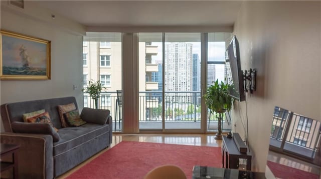 3338 Peachtree Rd NE Unit 1506, Atlanta, GA 30326 - living room with wood finished floors