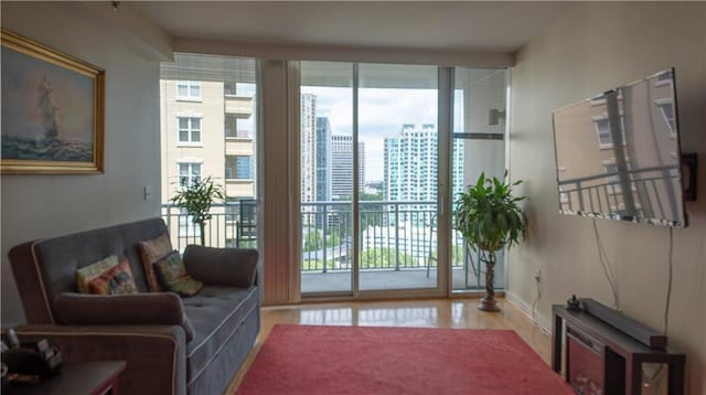 3338 Peachtree Rd NE Unit 1506, Atlanta, GA 30326 - living area with healthy amount of natural light and wood finished floors