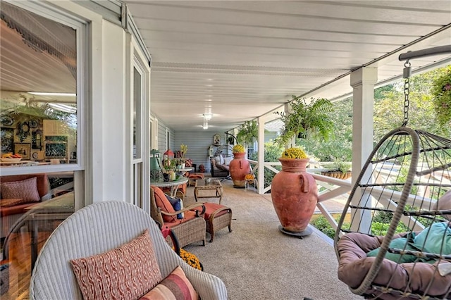 476 Franklin St, Dillard, GA 30537 - sunroom / solarium featuring carpet floors
