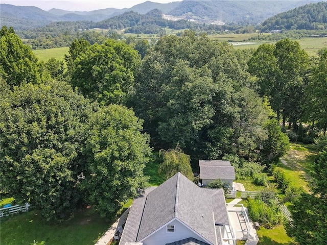 476 Franklin St, Dillard, GA 30537 - aerial view of property and surrounding area with a mountainous background