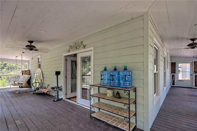 476 Franklin St, Dillard, GA 30537 - deck featuring ceiling fan