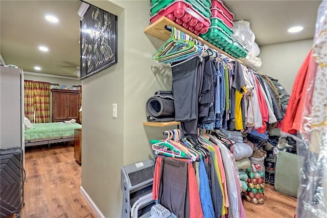 476 Franklin St, Dillard, GA 30537 - walk in closet featuring wood finished floors