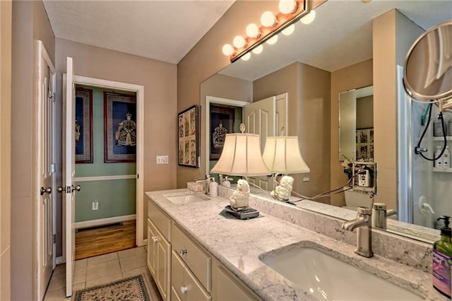 476 Franklin St, Dillard, GA 30537 - bathroom featuring tile patterned flooring and double vanity