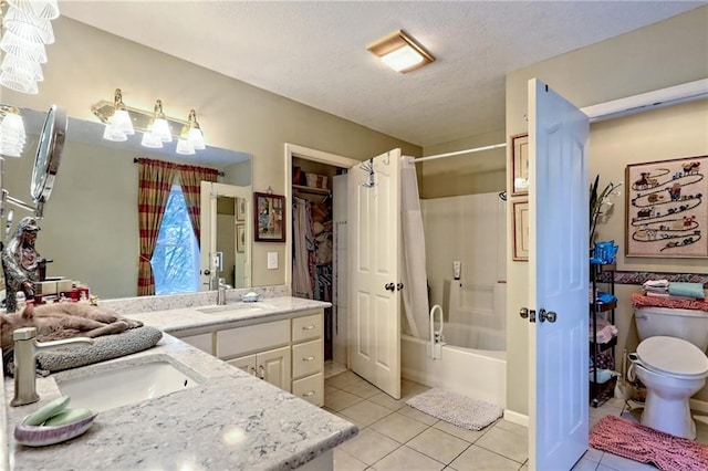 476 Franklin St, Dillard, GA 30537 - bathroom with tile patterned floors, shower / bath combo with shower curtain, and double vanity