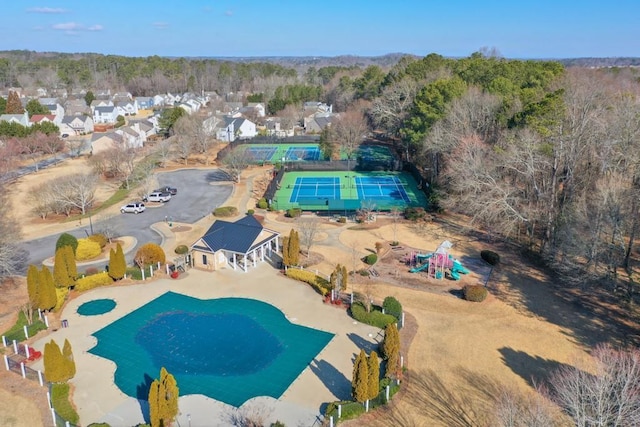 birds eye view of property