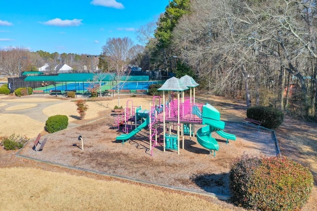 view of jungle gym