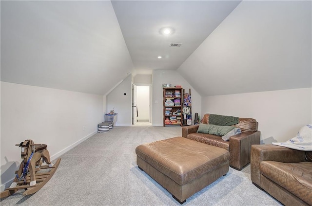 884 Oxford Rd, Ball Ground, GA 30107 - sitting room with light colored carpet and lofted ceiling