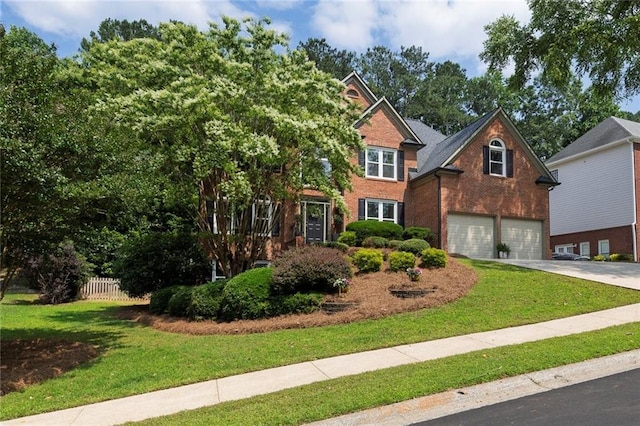 809 Hillcrest Ln, Woodstock, GA 30189 - view of front of property featuring brick siding, concrete driveway, and a garage