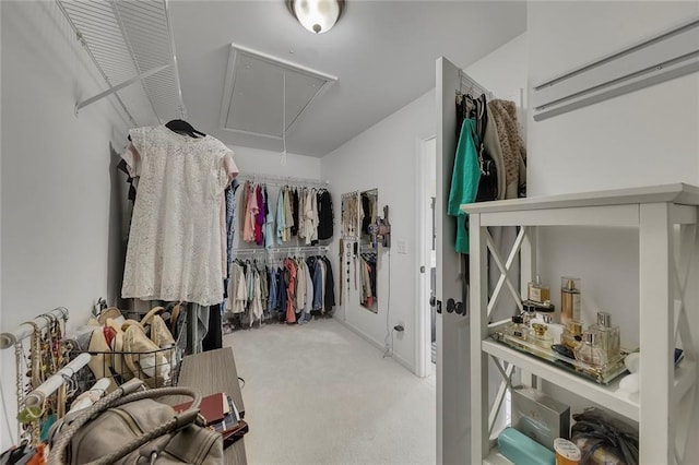 809 Hillcrest Ln, Woodstock, GA 30189 - spacious closet with attic access and carpet flooring