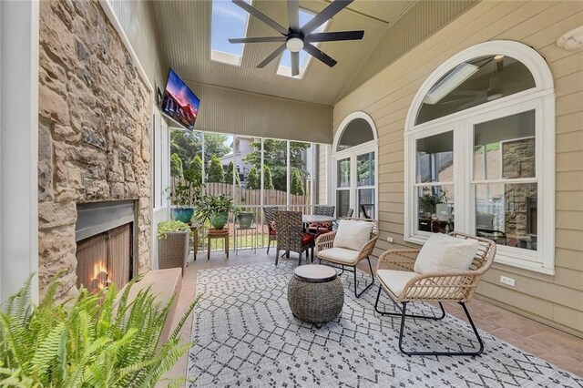809 Hillcrest Ln, Woodstock, GA 30189 - view of yard with a sunroom