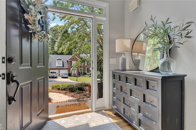 809 Hillcrest Ln, Woodstock, GA 30189 - entrance foyer with light wood-style flooring