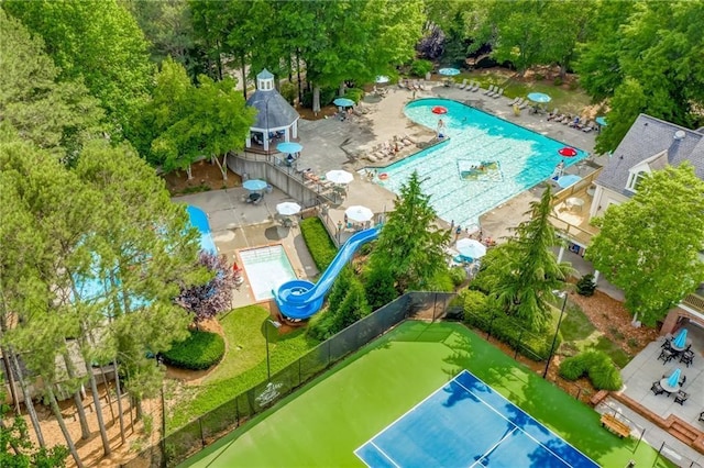 809 Hillcrest Ln, Woodstock, GA 30189 - aerial view of a pool area