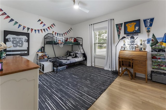 3899 Carlton Dr, Chamblee, GA 30341 - bedroom featuring wood finished floors and a ceiling fan