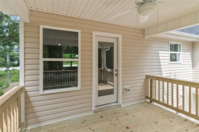 5209 Waterworks Rd, Jefferson, GA 30549 - deck featuring a ceiling fan