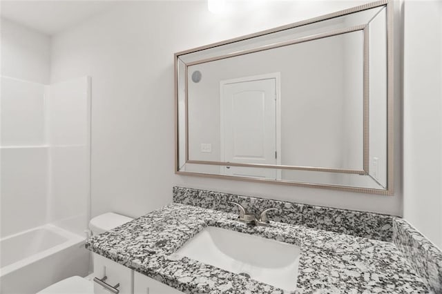 5209 Waterworks Rd, Jefferson, GA 30549 - bathroom with toilet, vanity, and shower / bath combination