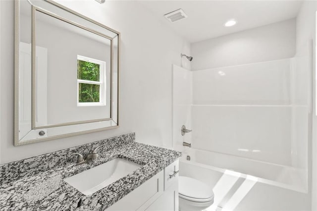 5209 Waterworks Rd, Jefferson, GA 30549 - full bathroom featuring vanity, toilet, and shower / bath combination