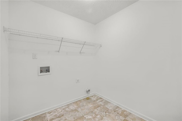 laundry room with laundry area, washer hookup, baseboards, and electric dryer hookup