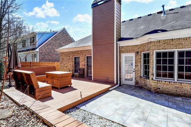 wooden deck with fence