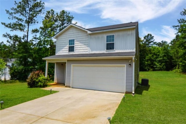 20 Sloane Ct, Covington, GA 30016 - traditional home featuring an attached garage, concrete driveway, and a front lawn