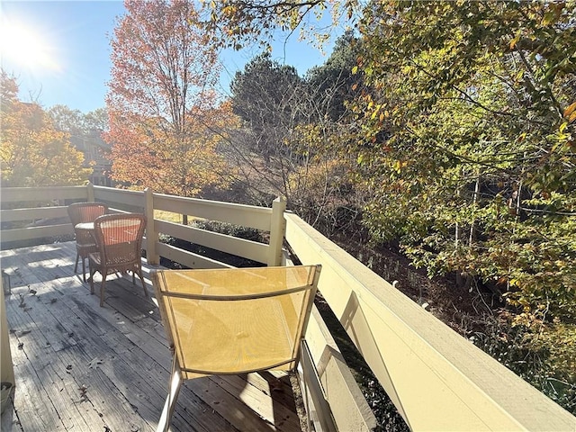 view of wooden terrace